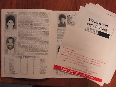 1987 Southern Illinois Women's Basketball Guide(15 Sign/WENDY HEDBERG/LORI BLADE