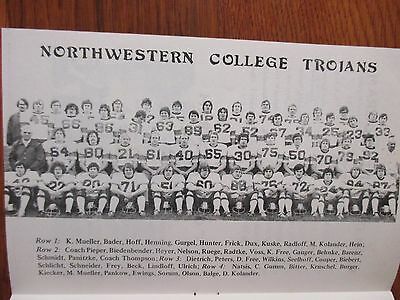 1977 Northwestern College Football Program(LLOYD  THOMPSON/JAMES  NELSON)