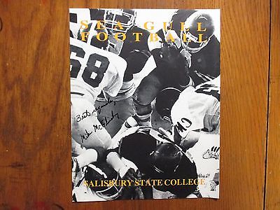 MIKE  McGLINCHEY(Died-1997) Signed 1986 Salisbury State College Football Program