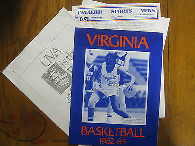 1982-83 Virginia Cavaliers Women's Basketball Prospectus(DEBBIE RYAN/VICKI HOOPS
