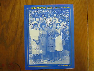 1982-83 SAN JOSE STATE Women's Program(11 Signers/RHONDA  CHEW/NATALIE ST. MARY)