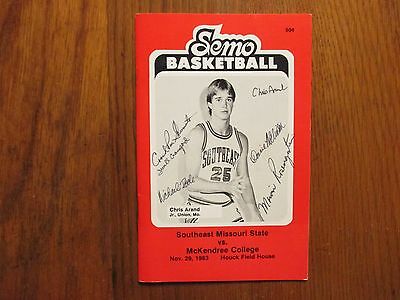 1983 SE Missouri St Men Basketball Program(6 Sign/CHRIS ARAND/MARVIN ROSENGARTEN