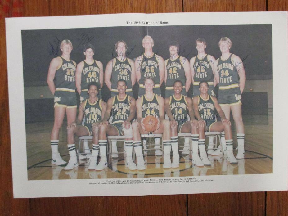 1983 Colorado State Men's Basketball Photo(13 Sign/w/TONY  McANDREWS/SCOTT MANN)
