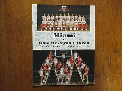 1986 Miami (Ohio) Men's Basketball Program(18 Signed/JERRY  PEIRSON/RON  HUNTER)