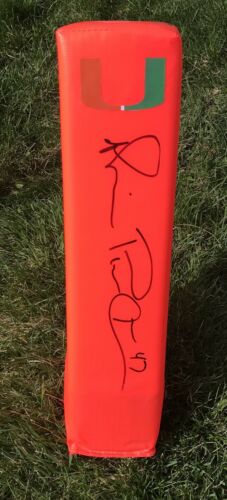 PSA Miami Hurricanes Michael Irvin SIGNED autographed full size football pylon!