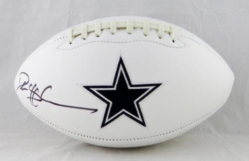 Deion Sanders Autographed Dallas Cowboys Logo Football- Beckett Auth *Left