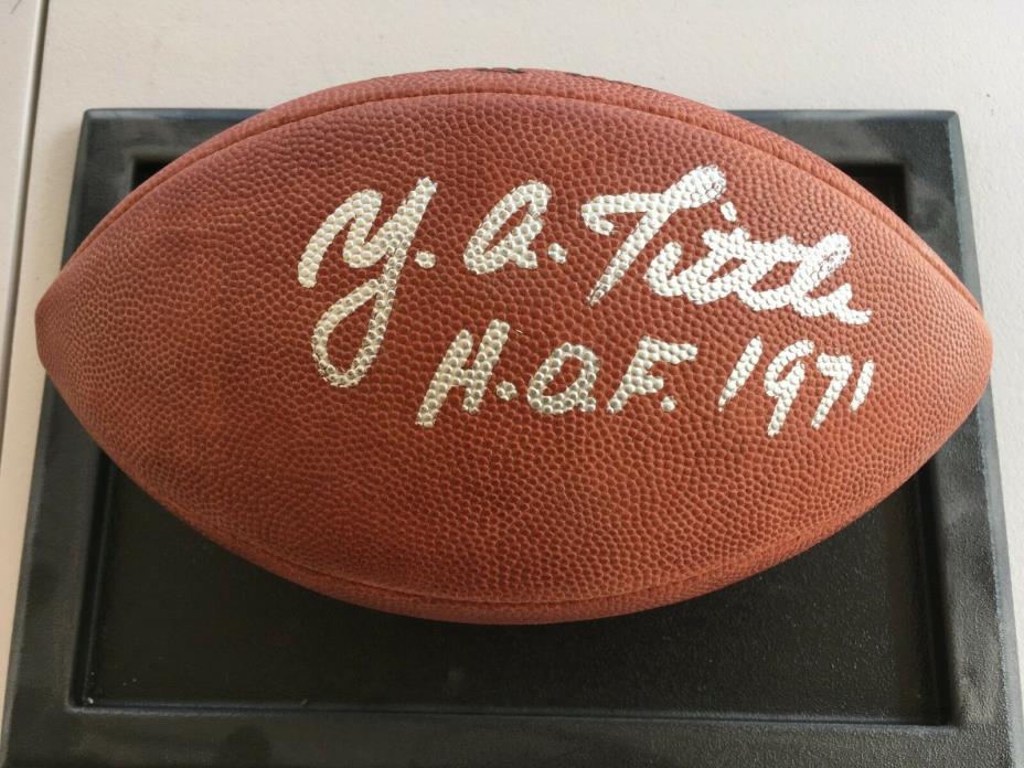 Y.A. Tittle HOF 1971 Full Sized Official NFL Wilson Football Signed Auto w/ Tags