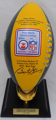 Bart Starr Autographed Packers Porcelain Football TriStar Holo & Beckett A72535