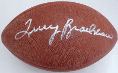 Terry Bradshaw Autographed NFL Leather Football Steelers (Flat) Beckett F16300