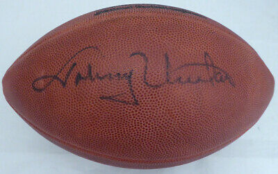 Johnny Unitas Autographed Wilson NFL Leather Football Colts Beckett A75828