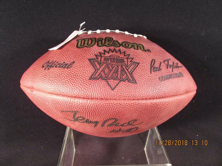 1995 Jerry Rice Signed Super Bowl XXIX Football Game Ball Guaranteed Auth. Extra