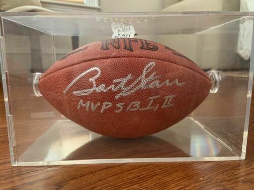 Bart Starr Autographed OFFICIAL WILSON NFL GAME FOOTBALL SB MVP I & II UDA COA