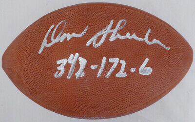 Don Shula Autographed NFL Leather Football Dolphins 