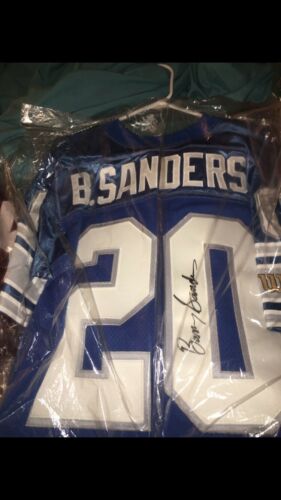 NFL Barry Sanders Authentic Signed Wilson Jersey HOF Rushing King