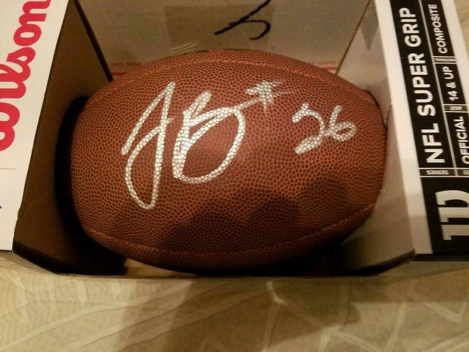 le'veon bell signed wilson full size football jets nfl steelers