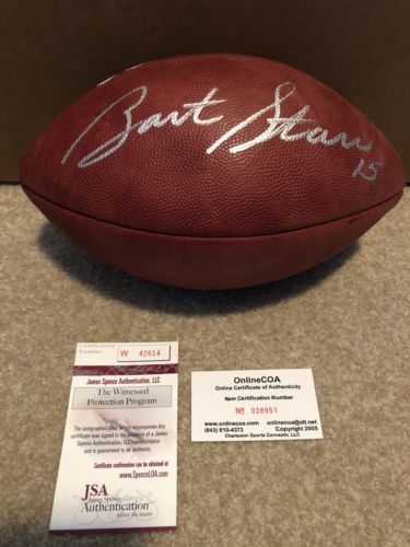 Bart Starr Signed Wilson Authentic Football