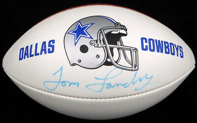 Tom Landry Autographed Signed Wilson Football Dallas Cowboys Beckett BAS #B26671
