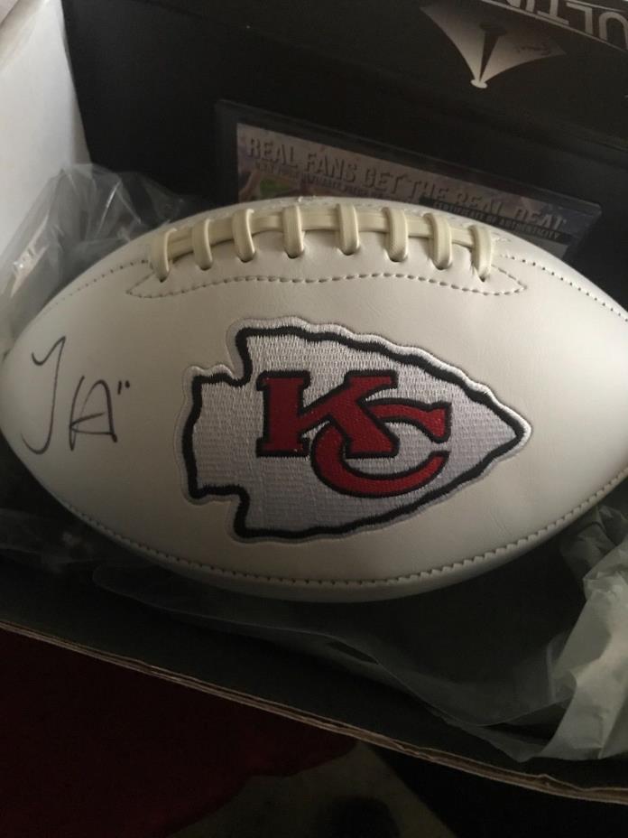 Tyreek Hill Chiefs signed Football White JSA COA autograph auto