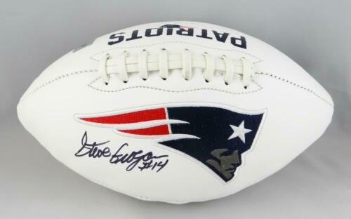 Steve Grogan Autographed New England Patriots Logo Football- Jersey Source Auth