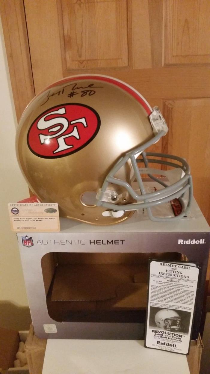 Jerry Rice Signed Full Size Riddell Helmet Steiner Cert/Coa SF 49ers See Below