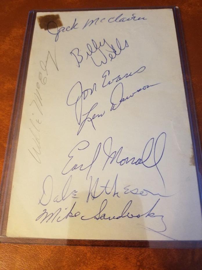 1957 Pittsburgh Steelers team-signed AUTOGRAPHED vintage autograph book page