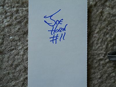 Joe Horn Autographed Index Card