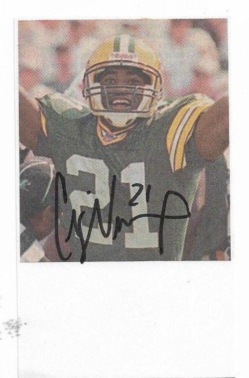 Craig Newsome Signed 3x5 Index Card/Photo Green Bay Packers