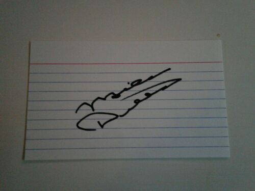 Mike Ditka autographed index card