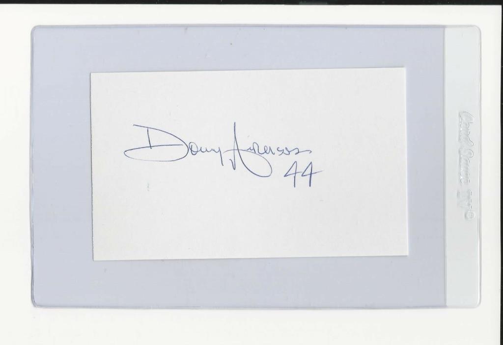 Donny Anderson Green Bay Packers Signed Auto Football 3x5 Index Card Autograph