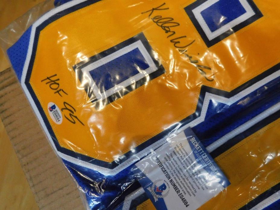 KELLEN WINSLOW autographed BLUE Pro Style Jersey CHARGERS HOF 1995 BECKETT COA