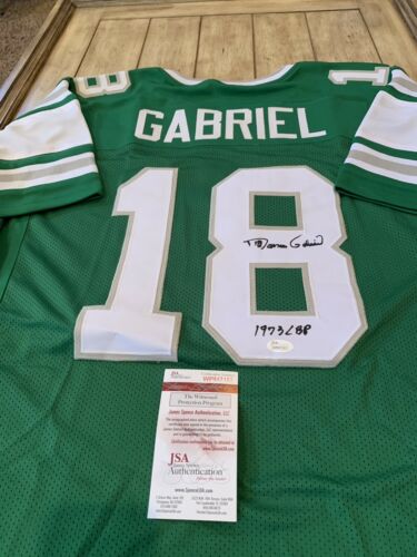 Roman Gabriel Autographed/Signed Jersey JSA COA Philadelphia Eagles