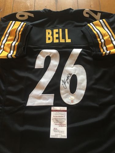 LeVeon Bell Signed Authentic Style Black Steelers Jersey NFL Michigan State JSA