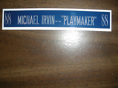 MICHAEL IRVIN NAMEPLATE FOR SIGNED BALL CASE/JERSEY CASE/PHOTO