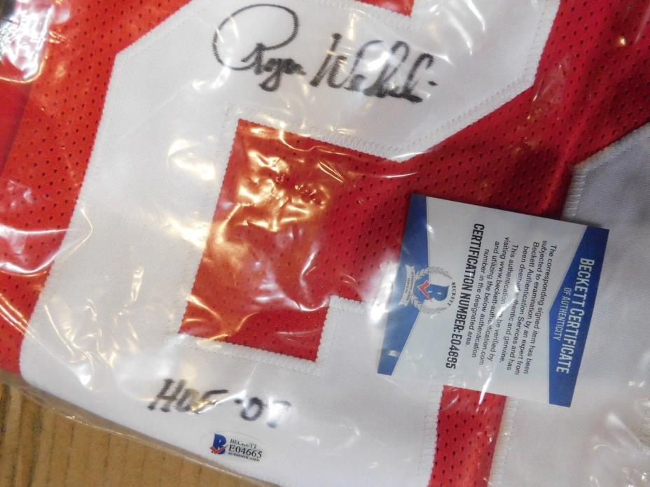 ROGER WEHRLI autographed RED Pro Style Jersey CARDINALS HOF 2007 BECKETT COA