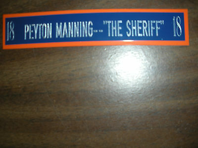 PEYTON MANNING NAMEPLATE FOR SIGNED BALL CASE/JERSEY CASE/PHOTO