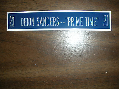 DEION SANDERS NAMEPLATE FOR SIGNED BALL CASE/JERSEY CASE/PHOTO