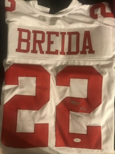 Matt Breida Signed Custom White Football Jersey