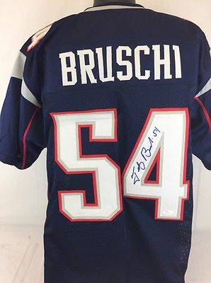 Tedy Bruschi Signed New England Patriots Jersey (JSA)