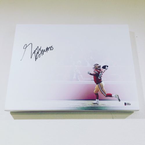 George Kittle Signed 12x16 Autograph Canvas San Francisco 49ers BAS Beckett COA