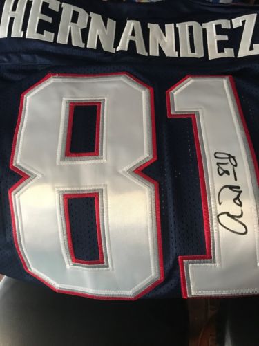Aaron Hernandez SIGNED AUTO Autographed Patriots Autographed NFL Jersey COA
