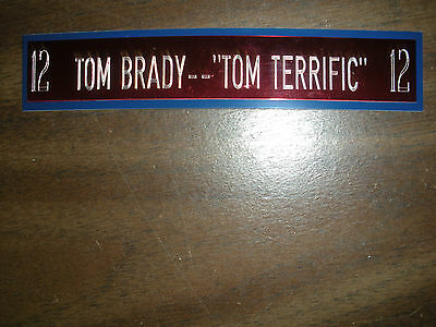 TOM BRADY NAMEPLATE FOR SIGNED BALL CASE/JERSEY CASE/PHOTO