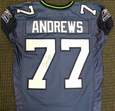 Stacy Andrews Autographed Signed 2010 Game Used Reebok Seahawks Jersey 131768