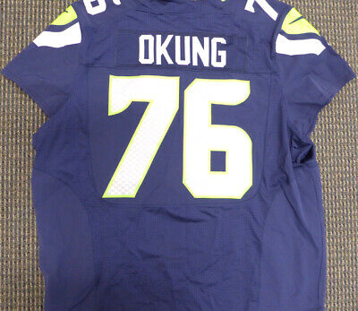 Russell Okung Team Issued Nike Seattle Seahawks Super Bowl XLIX Jersey 131772