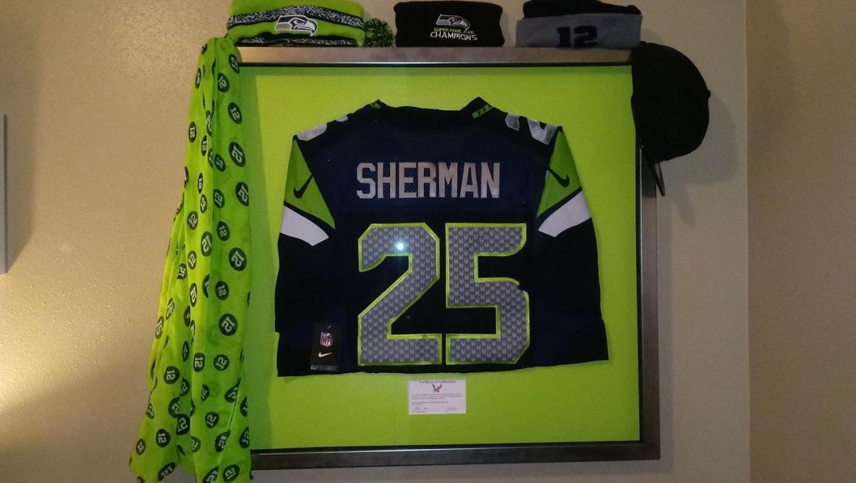 Seattle Seahawks Autographed & Framed Nike Jersey Richard Sherman #25 NFL