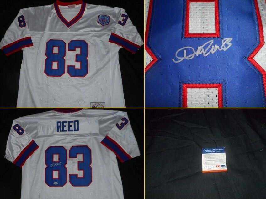 Mint condition Andre Reed Signed Bills Jersey Autographed Authenticated PSA