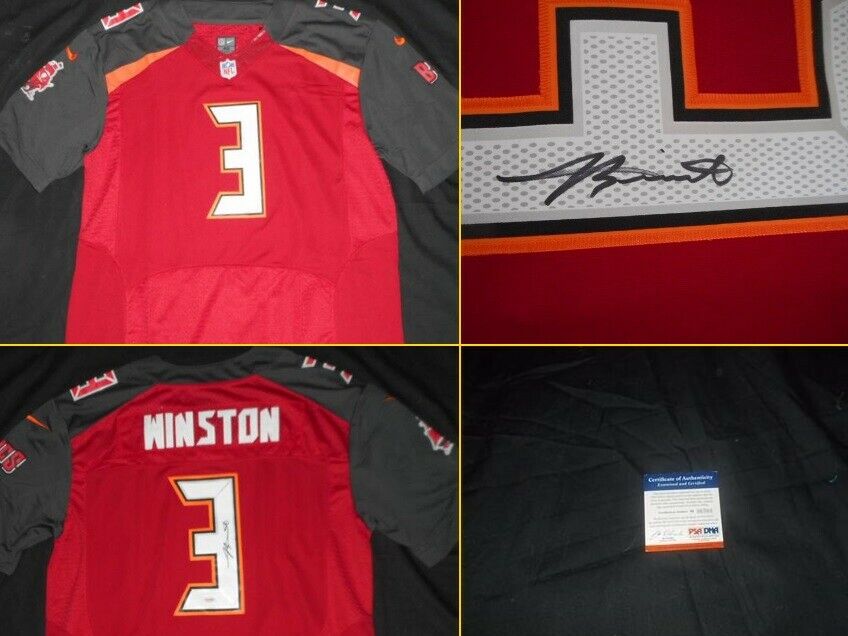 Mint cond Jameis Winston Signed Buccaneers Jersey Autographed Authenticated PSA