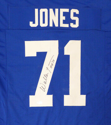 Seahawks Walter Jones Autographed Signed Blue Jersey 