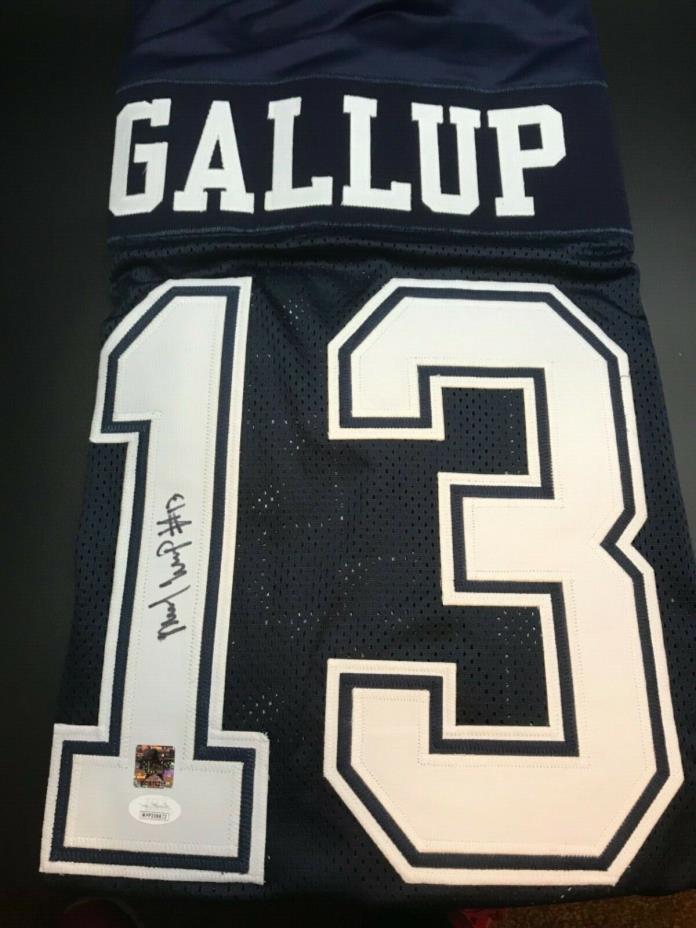 Michael Gallup Autographed Dallas Cowboys Blue Jersey JSA Witnessed COA