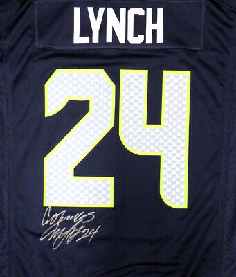 Seahawks Marshawn Lynch Autographed Nike Jersey Size XL 