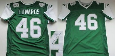HERM EDWARDS Signed PHILADELPHIA EAGLES Jersey w/ 